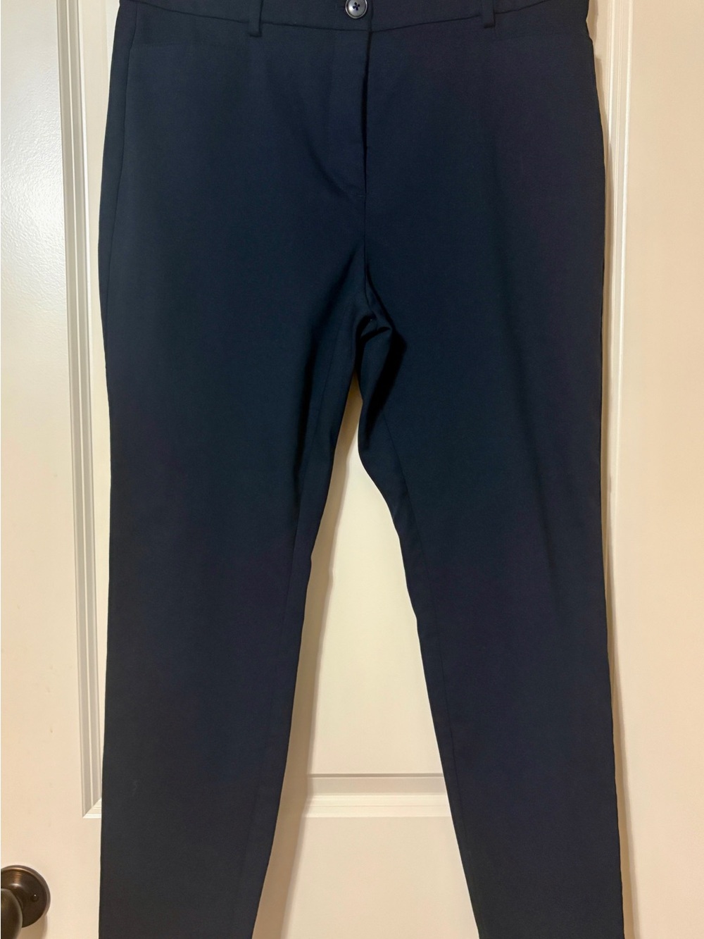 Loft Navy Pants - Classic Tailored Trousers